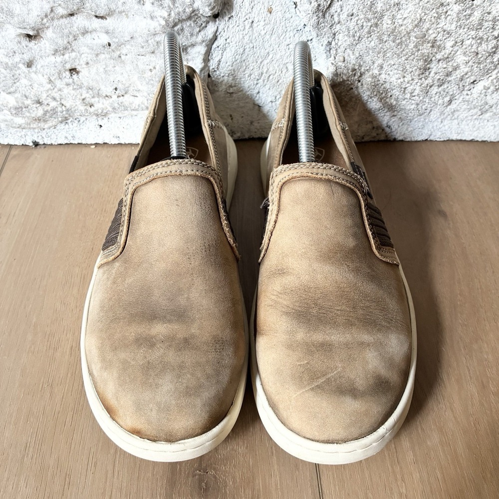 Ariat Ryder Slip On Casual Leather Sneakers Loafers Shoes Brown Womens 10 - Picture 2 of 9
